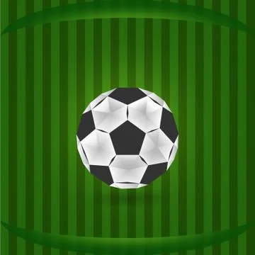 Soccer ball - vector illustration in low poly style Stock Illustration