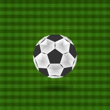 Soccer ball - vector illustration in low poly style Stock Illustration