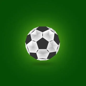 Soccer ball - vector illustration in low poly style Stock Illustration