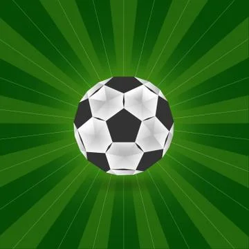 Soccer ball - vector illustration in low poly style Stock Illustration
