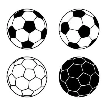 Soccer ball Vector illustration set, Football Vector illustration. Stock Illustration