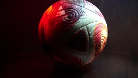 Soccer ball in water splashes rotating 360 degrees 스톡 동영상 331283024