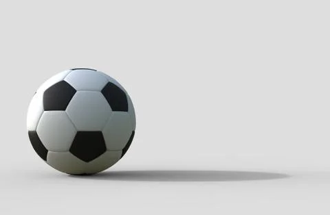 Soccer ball on white background Illustrazione stock