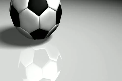 Soccer Ball on White Widescreen Video stock 10873581