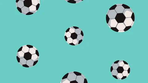 Soccer balloons pattern sport animation Stock Footage 196970982