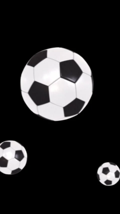 Soccer Balls Bouncing Overlay Vertical Stock-Footage 344766452