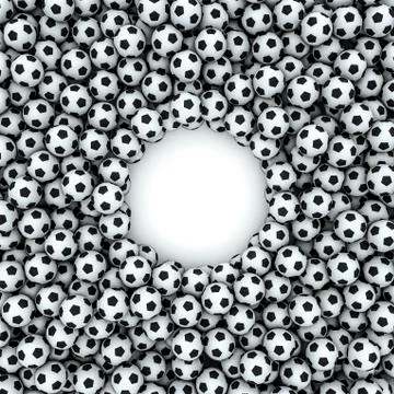 Soccer balls frame Stock-Illustration
