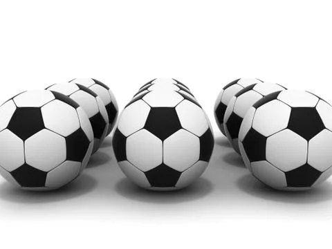 Soccer balls Stock Illustration
