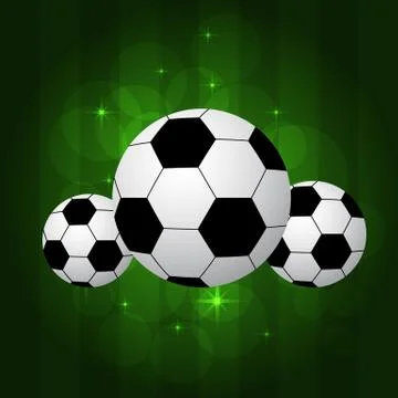 Soccer balls isolated Stock Illustration
