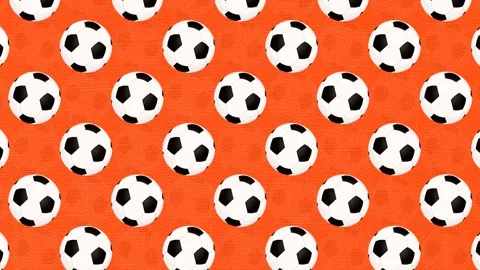 Soccer balls on red background Stock Footage 150776215