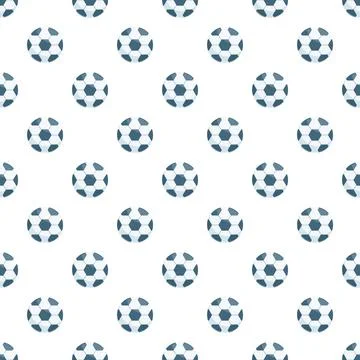 Soccer balls repeating pattern on white background イラスト素材