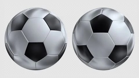 Soccer balls with transparent (alpha) background Stock Footage 238969938