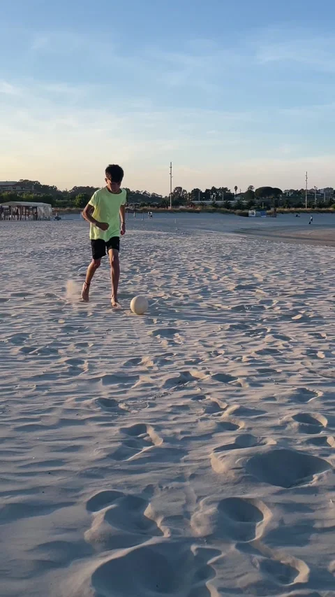 Soccer in the beach Stock Footage 280299616