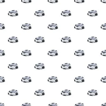 Soccer bean bag pattern repeating on white background Stock Illustration