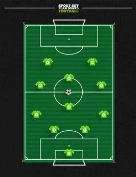 Soccer board player Stock Illustration