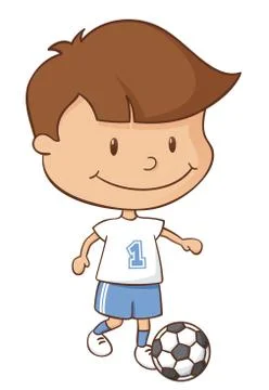 Soccer boy Stock Illustration