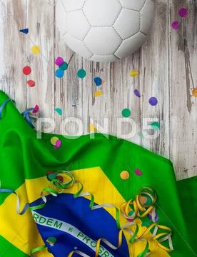 Soccer: brasil background for international competition Stock Photos