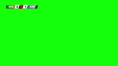 Soccer Broadcast Soccer Scoreboard Bug Green Screen Overlay Stock Footage 334742088