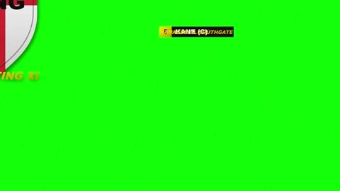 Soccer Broadcast Starting Lineup List Green Screen Overlay Stock Footage 334742191