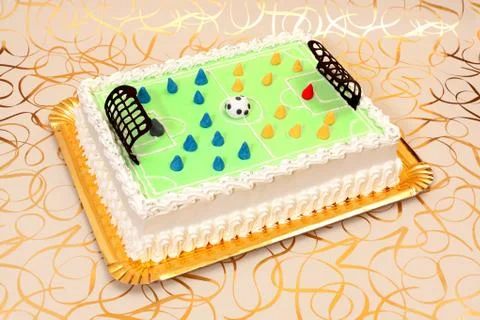 Soccer cake Stock Photos