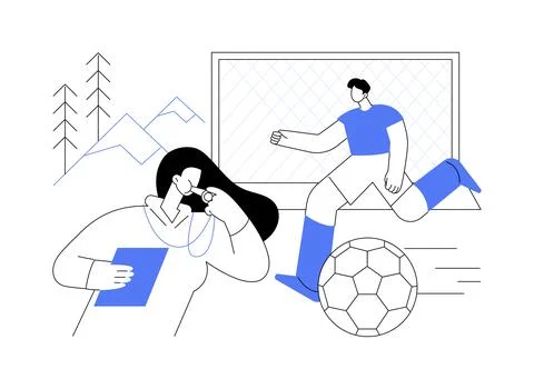 Soccer camp abstract concept vector illustration. 스톡 일러스트
