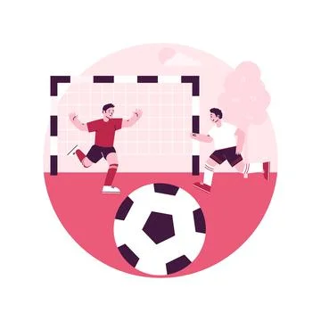 Soccer camp abstract concept vector illustration. Stock Illustration