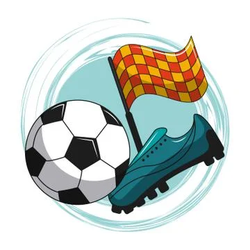 Soccer cartoon elements イラスト素材