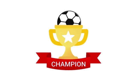 Soccer Champion Trophy Flat Animation Stock Footage 337304737