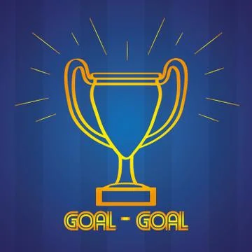 Soccer champion trophy Illustrazione stock