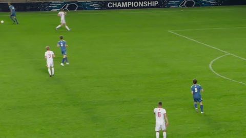 Soccer Championship Match Referee Interfere Stock Footage 222988060