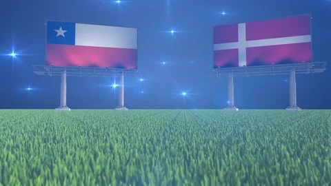 Soccer Chile versus Denmark Stock Footage 91839503