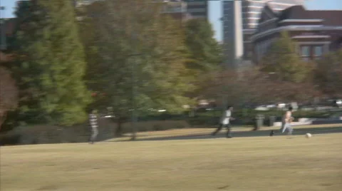 Soccer in the City Stock Footage 284962
