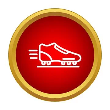 Soccer cleat icon representing speed and athletic performance Stock Illustration