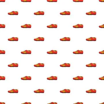 Soccer cleats pattern repeating on white background 库存插图