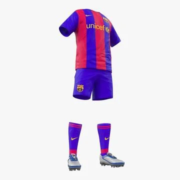 Soccer Clothes Barcelona 3D Model 3D Model