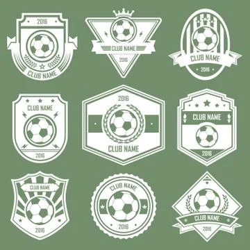 Soccer club emblems Stock Illustration