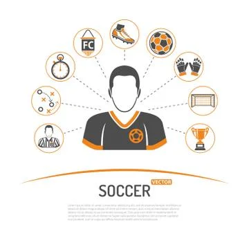 Soccer concept illustration Stock Illustration