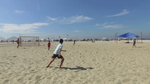Soccer at copacabana beach 動画素材 71259748
