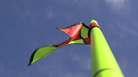 Soccer Corner Flag and Blue Sky Stock Footage 127610432