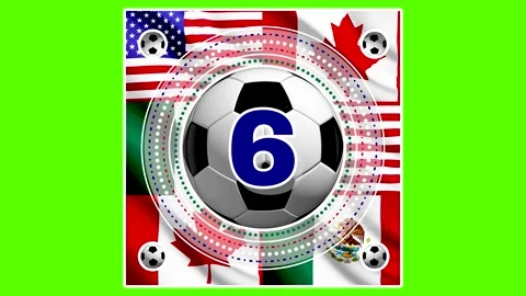Soccer Countdown 10 to 0 with North American Flags on Green Screen Vídeos de archivo 335195615