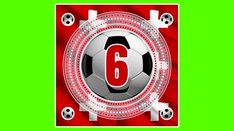 Soccer Countdown 10 to 0 with Switzerland Flag and Red Number Green Screen Stock Footage 335356586