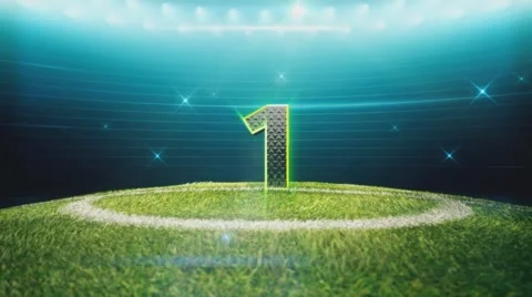 Soccer Countdown-Individual Number Video stock 64242747