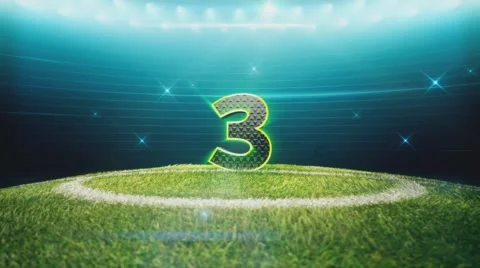 Soccer Countdown-Individual Number Video stock 64245554