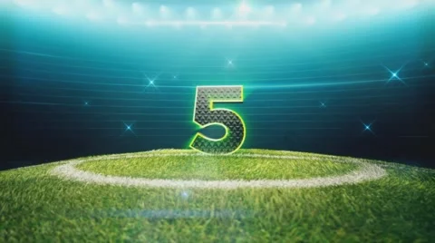 Soccer Countdown-Individual Number Video stock 64247820