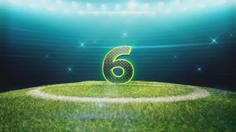 Soccer Countdown-Individual Number Video stock 64247832