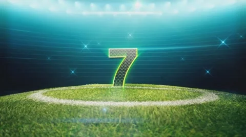 Soccer Countdown-Individual Number Video stock 64247892