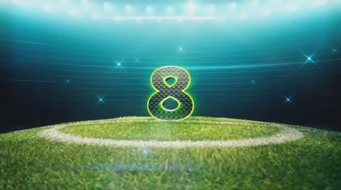 Soccer Countdown-Individual Number Video stock 64247923