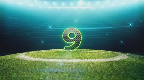 Soccer Countdown-Individual Number Video stock 64248147