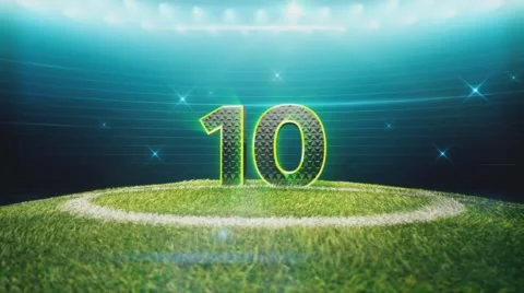 Soccer Countdown-Individual Number Stock Footage 64248184