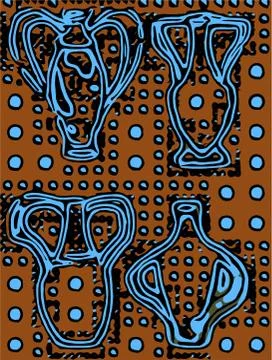 Soccer cup collection abstract background, Euro 2016 France, football champio Illustrazione stock